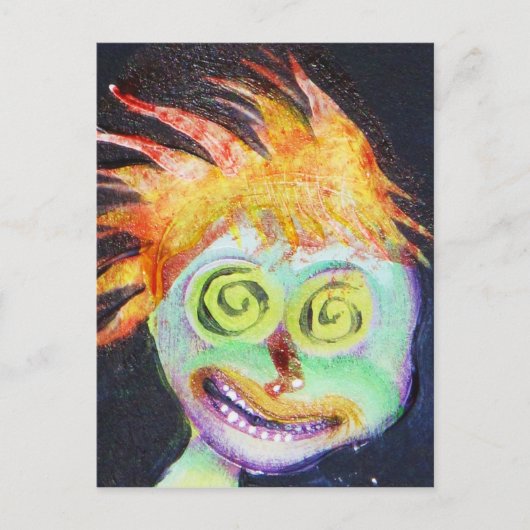 Zombie POP Art Briefkaart (Voorkant)