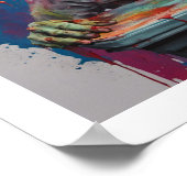 Zombie Posing voor Shot Halloween Poster (Hoek)