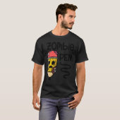 Zombie Potlood Halloween Feestdag Griezelen T-shirt (Voorkant volledig)
