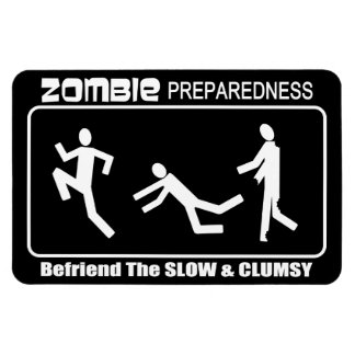 Zombie Preparedness Vriend Slow WHITE LG Design Magneet