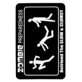 Zombie Preparedness Vriend Slow WHITE LG Design Magneet (Verticaal)