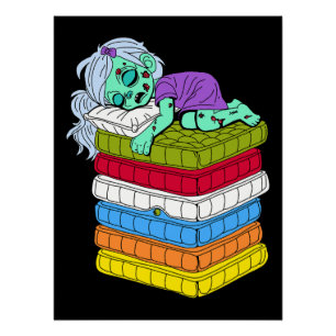 Zombie Princess en de erwt Perfect Poster