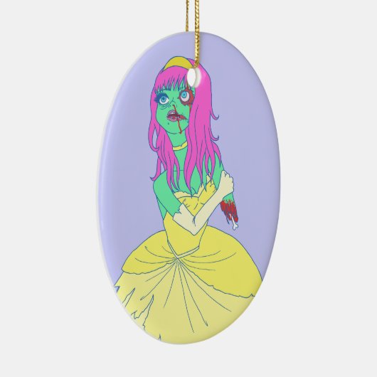 Zombie Princess Keramisch Ornament (Rechts)