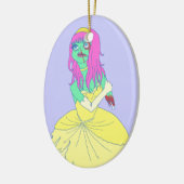 Zombie Princess Keramisch Ornament (Links)