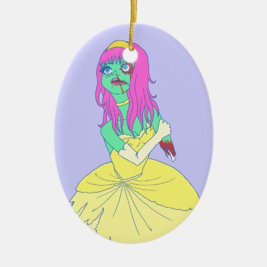 Zombie Princess Keramisch Ornament (Voorkant)