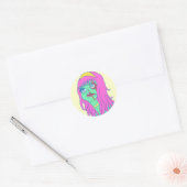 Zombie Princess Ronde Sticker (Envelop)