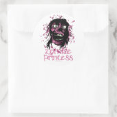 Zombie Princess Ronde Sticker (Tas)