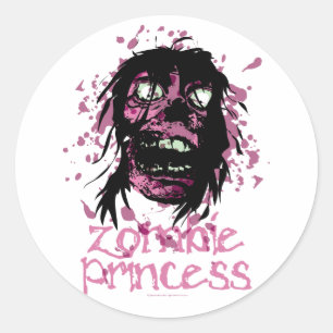 Zombie Princess Ronde Sticker