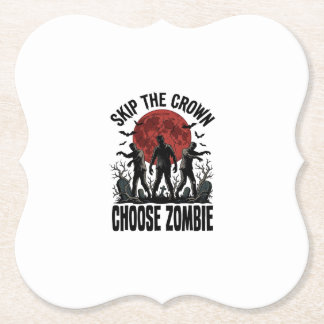 Zombie Prinses Shirt Vintage Horror Grafisch_1 Kartonnen Onderzetters