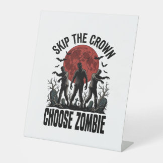 Zombie Prinses Shirt Vintage Horror Grafisch_1 Reclamebord Met Voetstuk