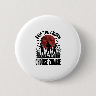 Zombie Prinses Shirt Vintage Horror Grafisch_1 Ronde Button 5,7 Cm