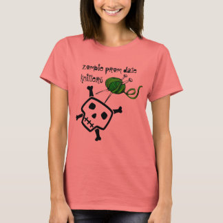 zombie prom date knitters t-shirt