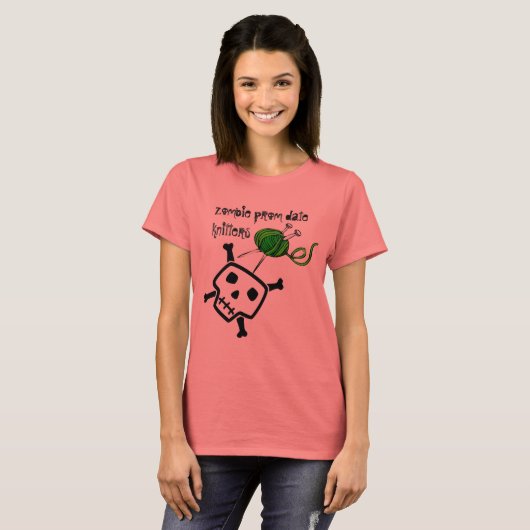 zombie prom date knitters t-shirt (Voorkant volledig)
