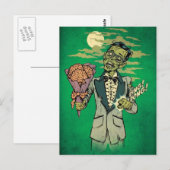 zombie prom date met brain rozen briefkaart (Voorkant / Achterkant)