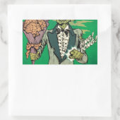 zombie prom date met brain rozen rechthoekige sticker (Tas)