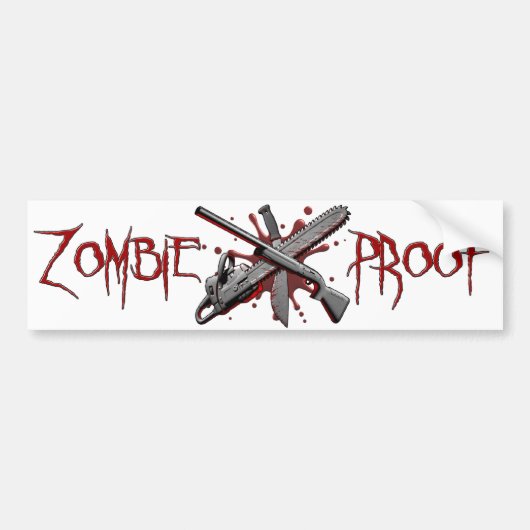 Zombie-Proof (wit) Bumpersticker (Voorkant)