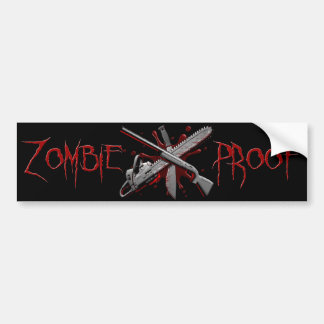 Zombie-Proof (zwart) Bumpersticker