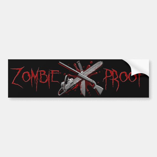 Zombie-Proof (zwart) Bumpersticker (Voorkant)