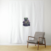 Zombie Pug - Ondode grappige Halloween hond Wandkleed (In situ)