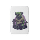 Zombie Pug � Onsterfelijk Grappige Halloween Hond Badmat (Voorkant Verticaal)