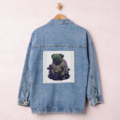 Zombie Pug � Onsterfelijk Grappige Halloween Hond Denim Jacket (Hangar)
