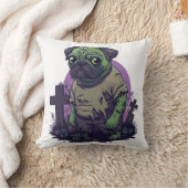 Zombie Pug � Onsterfelijk Grappige Halloween Hond Kussen (Deken)