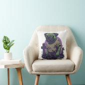 Zombie Pug � Onsterfelijk Grappige Halloween Hond Kussen (Stoel)