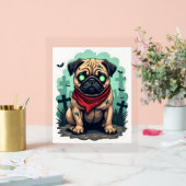 Zombie Pug Parade Acryl Bord (Huwelijk)
