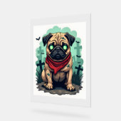 Zombie Pug Parade Acryl Bord (Hoek)