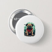 Zombie Pug Parade Ronde Button 5,7 Cm (Voorkant /achterkant)