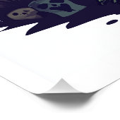 Zombie Pug � Undead Funny Halloween Dog Perfect Poster (Hoek)