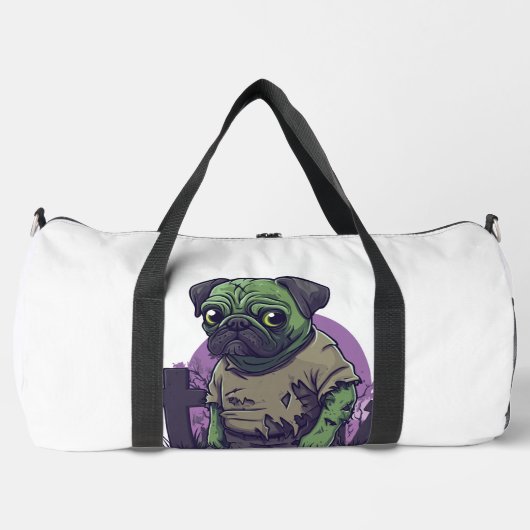 Zombie Pug � Undead Funny Halloween Dog Plunjezak (Voorkant)