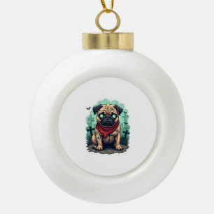Zombie Pugs Optocht Keramische Bal Ornament
