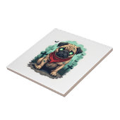 Zombie Pugs Optocht Tegeltje (Zijkant)