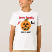 Zombie Pumpkin Halloween Boo T-shirt (Voorkant)