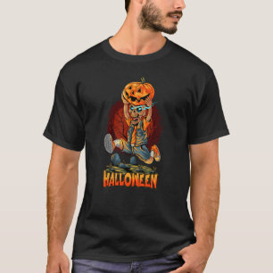 Zombie Pumpkin Halloween runnen T-shirt