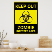 Zombie Quarantine Halloween prop Poster (Keuken)