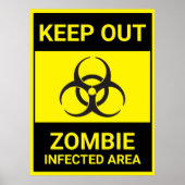 Zombie Quarantine Halloween prop Poster (Voorkant)