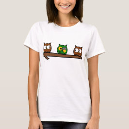 Zombie Quirky Owls T-shirt