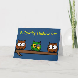 Zombie Quirky Uilen Kaart