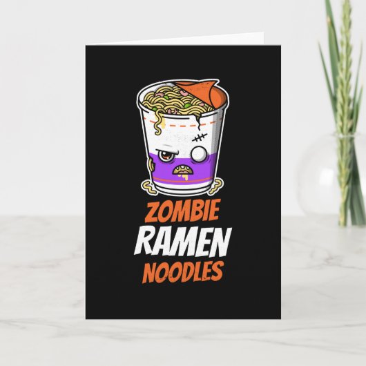 Zombie Ramen Noodles Halloween Ramen Noodles Kaart (Voorkant)
