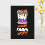 Zombie Ramen Noodles Halloween Ramen Noodles Kaart (Gele Bloem)
