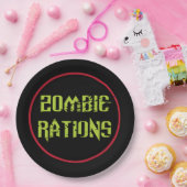 Zombie Rantsoenen Papieren Bordje (Feest)