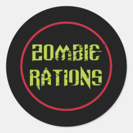 Zombie Rantsoenen Ronde Sticker