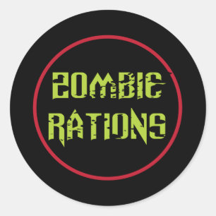 Zombie Rantsoenen Ronde Sticker