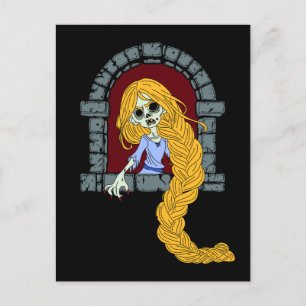 Zombie Rapunzel Briefkaart