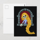 Zombie Rapunzel Briefkaart (Voorkant / Achterkant)