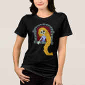 Zombie Rapunzel Tri-Blend Shirt (Voorkant)