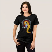 Zombie Rapunzel Tri-Blend Shirt (Voorkant volledig)