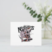 Zombie rattenschepsel halloween Echte nachtmerries Briefkaart (Staand voorkant)